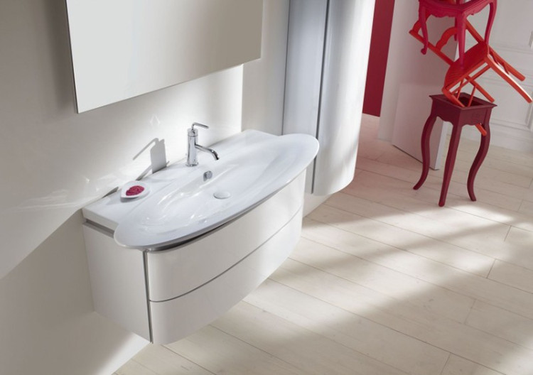 Тумба под раковину Jacob Delafon Presquile 130 подвесная 2 ящика