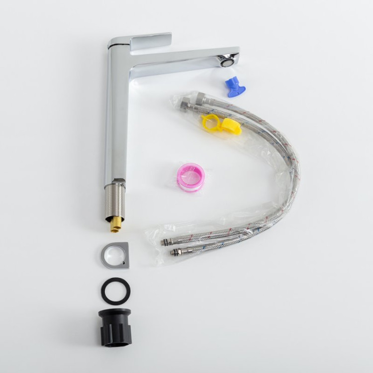 Смеситель для накладной раковины без донного клапана Cezares ARDENTE-LMC-CRM-W0