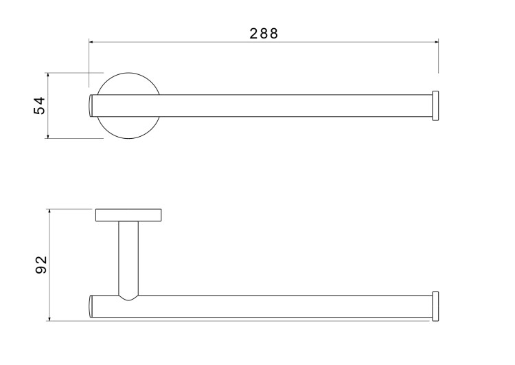 Полотенцедержатель Aquatek матовый черный AQ4219MB Оберон