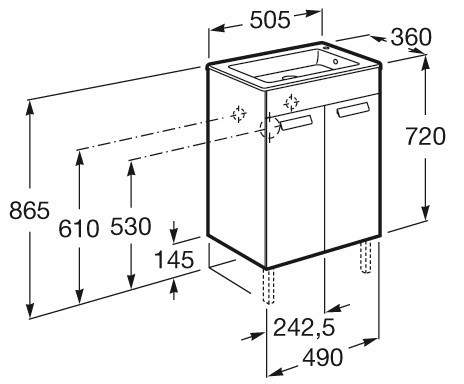 Тумба под раковину Roca Debba 50