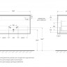 Тумба подвесная под раковину с выдвижным ящиком 60,3x45,3x43 Cezares 55926