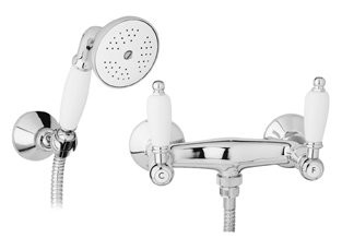 Смеситель для душа в комплекте с ручным душем, шлангом и держателем Cezares FIRST-D-01-M
