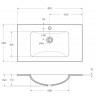 Стеклянная раковина 810x465x145 мм без перелива, белая глянцевая BelBagno BB810/465-LV-VTR-BL