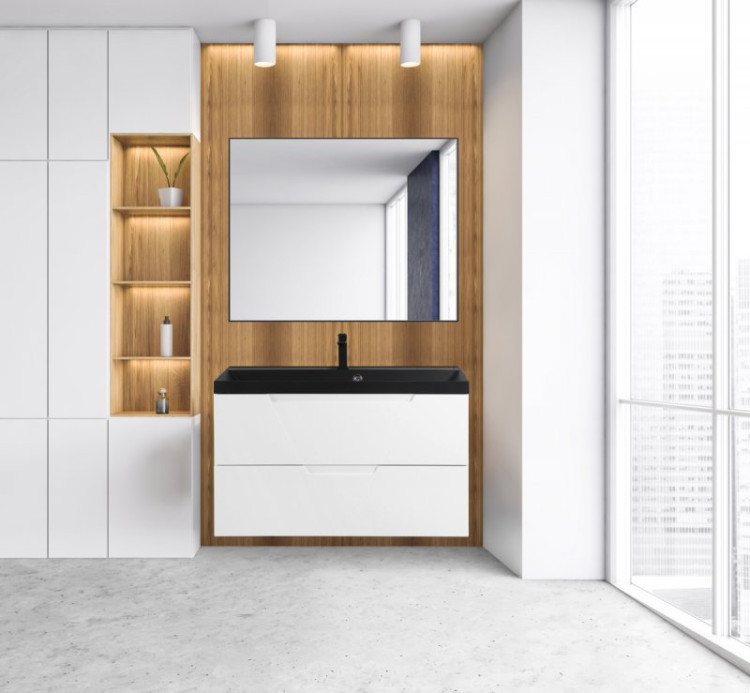 Раковина из искусственного камня, 900x450x150 Cezares BB900/450-LV-ART-AST-NERO