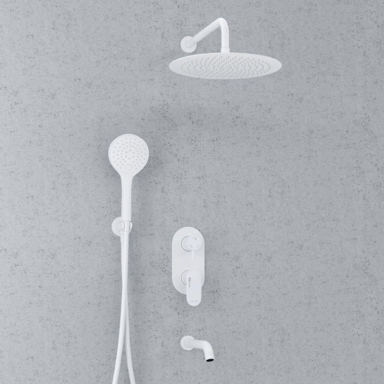 WasserKRAFT A85161 Встраиваемый комлплект для ванны с верхней душевой насадкой, лейкой и изливом