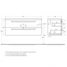 База под раковину подвесная с двумя выкатными ящиками, 570x450x500 Cezares ECO-CER-600-2C-SO-BO