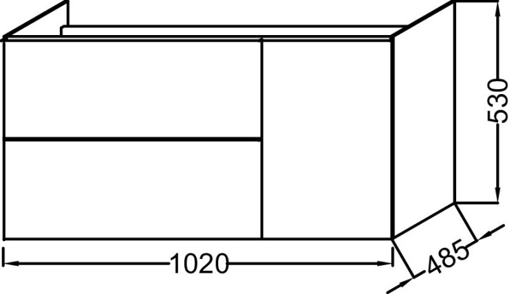 Mебель для раковины-столешницы Jacob Delafon ODEON UP EB891RU-J5