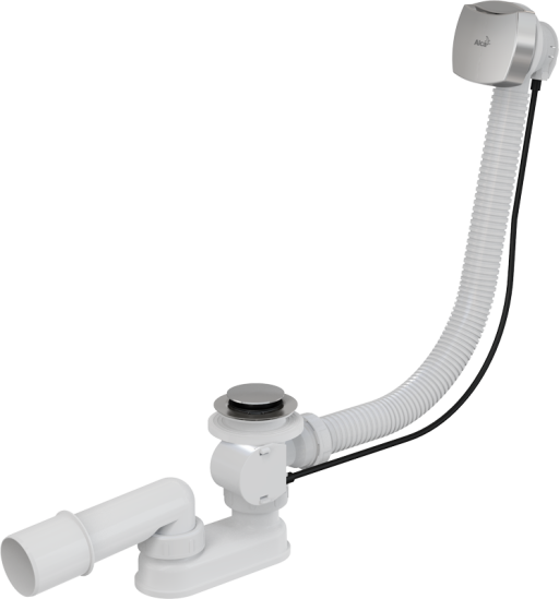 Сифон для ванны автомат комплект, хром Alcadrain A51CR