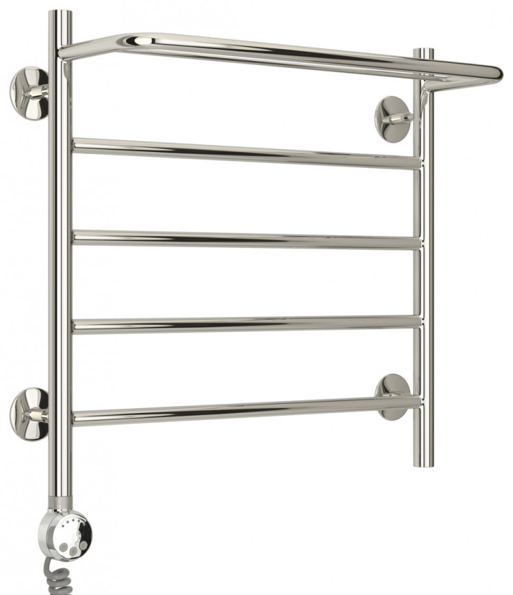 Полотенцесушитель электрический Стилье Формат 20 ТЛ 500х500 (Полка + 4) П16 Без покрытия