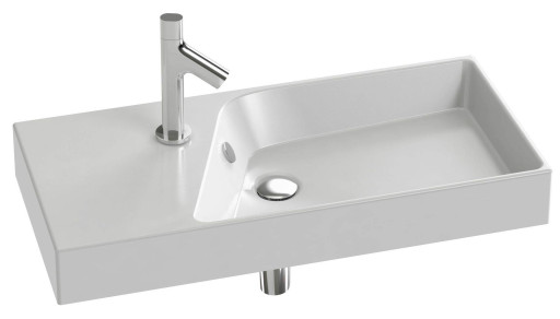 Подвесная раковина-столешница 80 х 37 см, гладкая нижняя поверхность Jacob Delafon RYTHMIKEXP112-Z-00