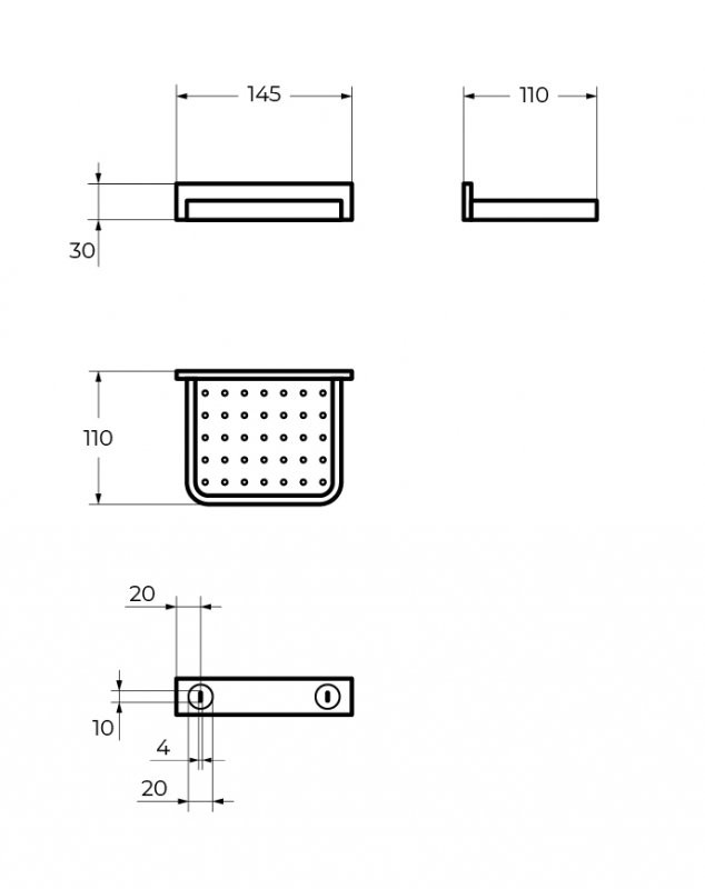 Мыльница, 400x330x330 Cezares AM-F-8919