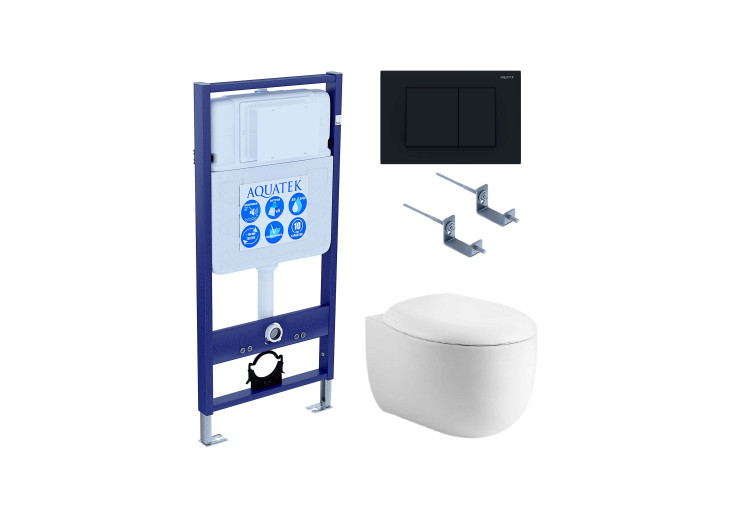 Комплект унитаз + инсталляция Aquatek SET AQUATEK АЛЬТАИР cm-012 4в1