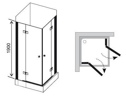 Душевой уголок Ravak Smartline SMSRV4-90