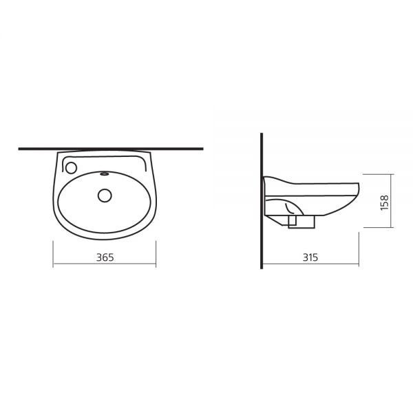 Раковина Sanita Лада LDASAWB01