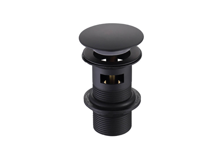 Смеситель для раковины 227 с донным клапаном Aquatek, матовый черный AQ1005MB ВЕГА