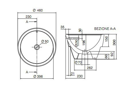 Раковина Scarabeo Matty 8055A