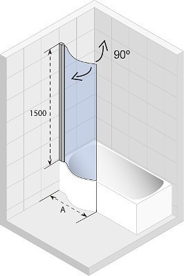 Шторка на ванну Riho Nautic 3000 Dorado 80x150