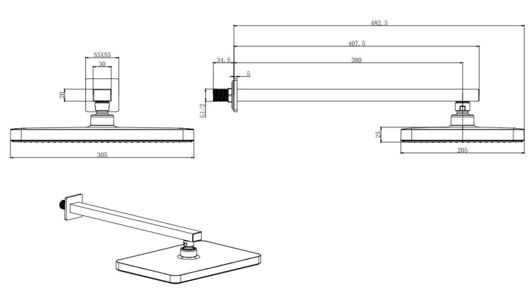 Душевой комплект встраиваемый Aquatek AQ1074CR