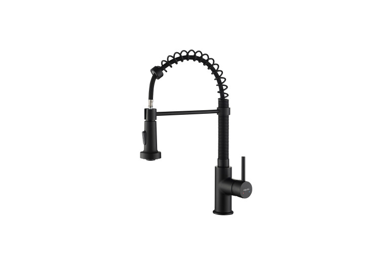 Смеситель для кухни 2 jet (профессиональный) Aquatek, матовый черный AQ1387MB ЕВРОПА