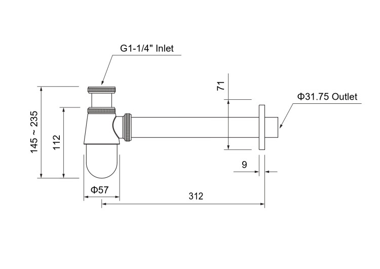 Сифон Aquatek AQ6014CR