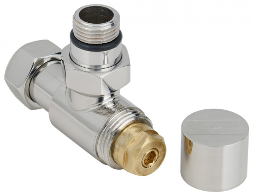 Вентиль Сунержа угловой под шестигранник G 1/2&quot; НР х G 3/4&quot; НГ Матовый чёрный