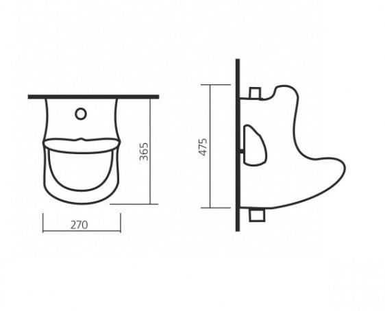 Писсуар Sanita Luxe Kiss LOVSLUR03