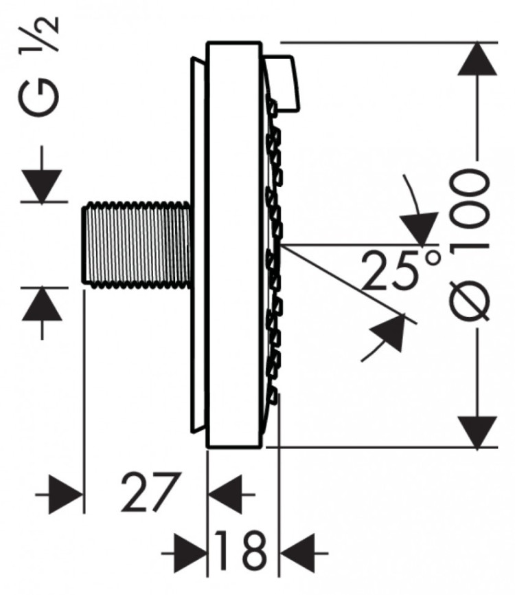Душевая форсунка Hansgrohe Raindance 28477000