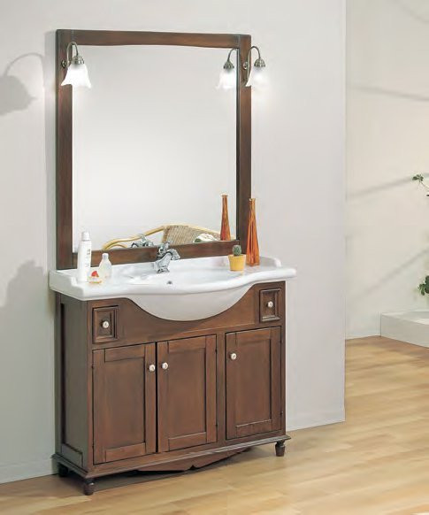 База под раковину с двумя выдвижными ящиками и тремя распашными дверцами 104x35x80 Cezares ST105.01