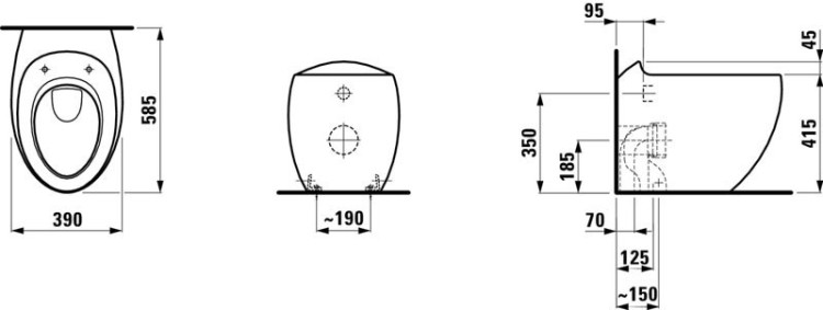 Унитаз Laufen Alessi One 8.2197.1 приставной