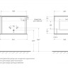 Тумба подвесная под раковину с выдвижным ящиком 64x50x42 Cezares 55798
