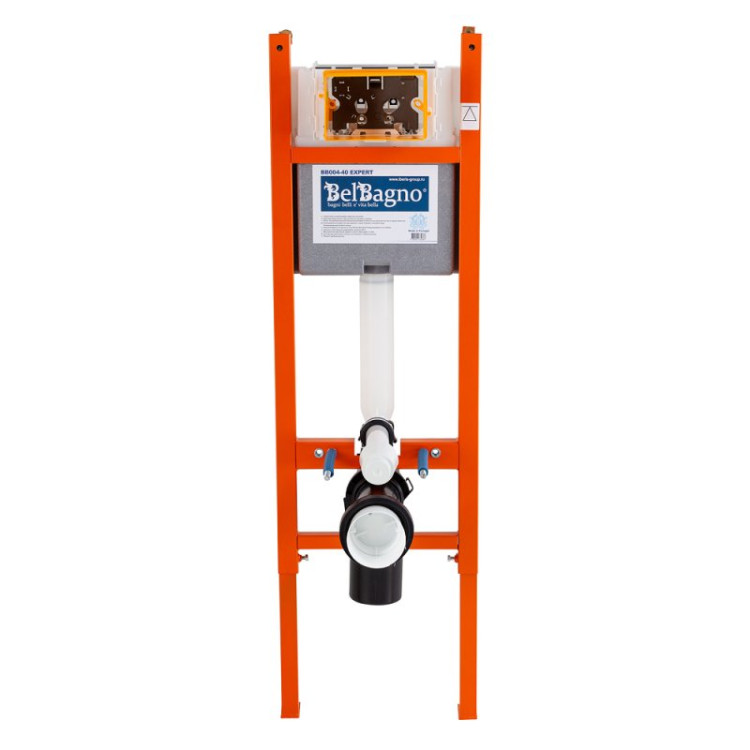 Унитаз подвесной с сиденьем BelBagno ONDA + Система инсталляции для унитазов с кнопкой смыва BB014-SR-BIANCO Cezares BB066CHR/BB870SC/BB004-40 EXPERT/BB014-SR-BIANCO