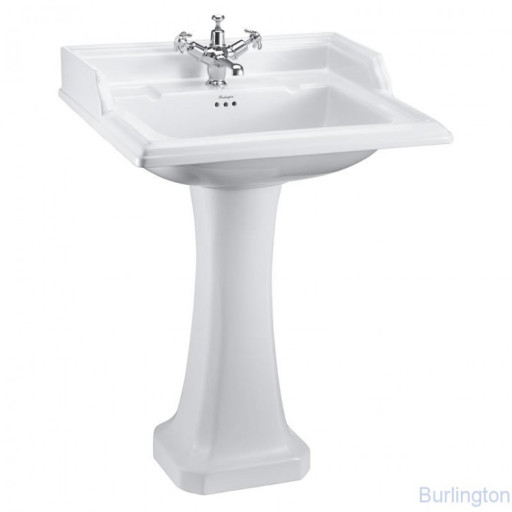 Классическая раковина на 1 или 2 отверстия с пьедесталом