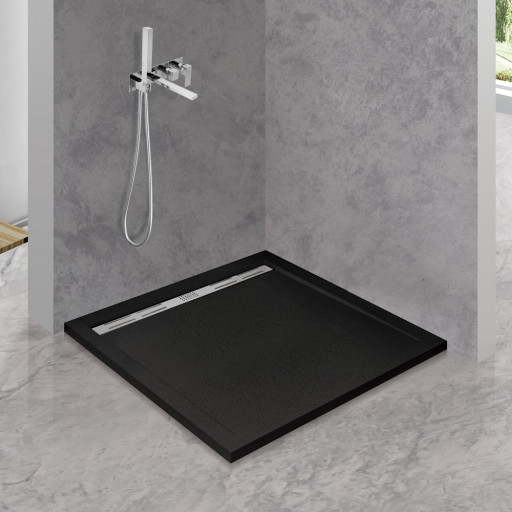 Поддон из искусственного мрамора, чёрный Cezares TRAY-AS-A-90-30-NERO