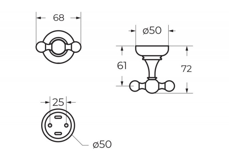 Крючок Cezares APHRODITE-DHK2-02-Sw