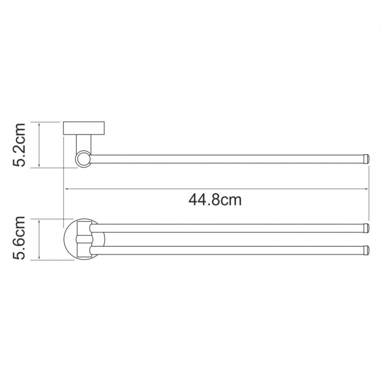 WasserKRAFT Isen K-4031 Держатель полотенец двойной