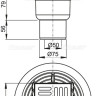 Сливной трап 105×105/50/75 мм прямой сток, решетка из нержавеющей стали, гидрозатвор мокрый Alcadrain APV201