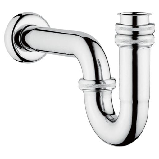 Сифон S-типа для раковины (металлический)