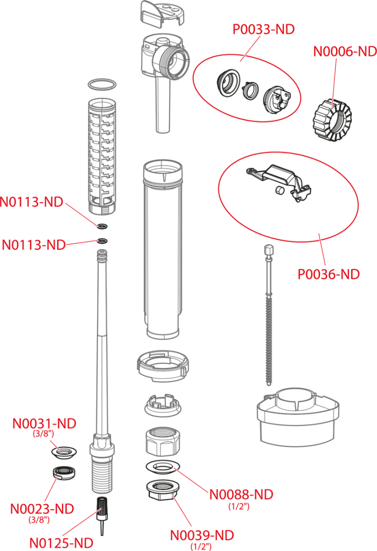 Впускной механизм с нижней подводкой Alcadrain A17-3/8