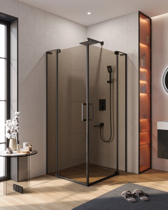 Душевой уголок SLIDER AH-2 Cezares SLIDER-AH-2-70/80-100/110-BR-GM