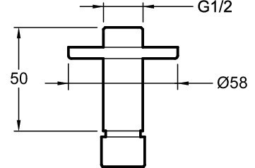 Потолочный держатель для верхнего душа Jacob Delafon E889-CP