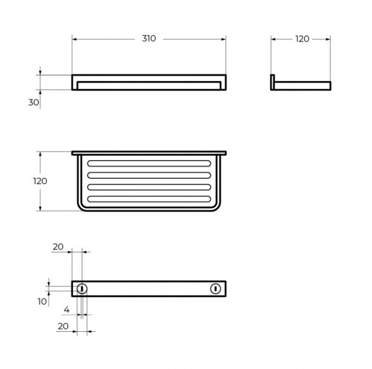 Полка, 330х127 Cezares CZR-F-8917A