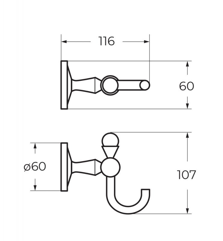 Крючок ART&MAX AM-E-2686BQ