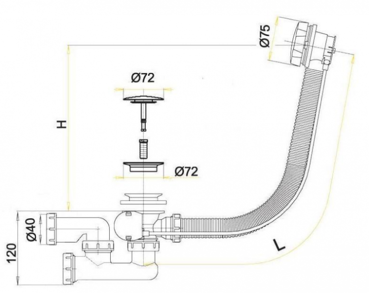 Сливная арматура Rav Slezak MD0471