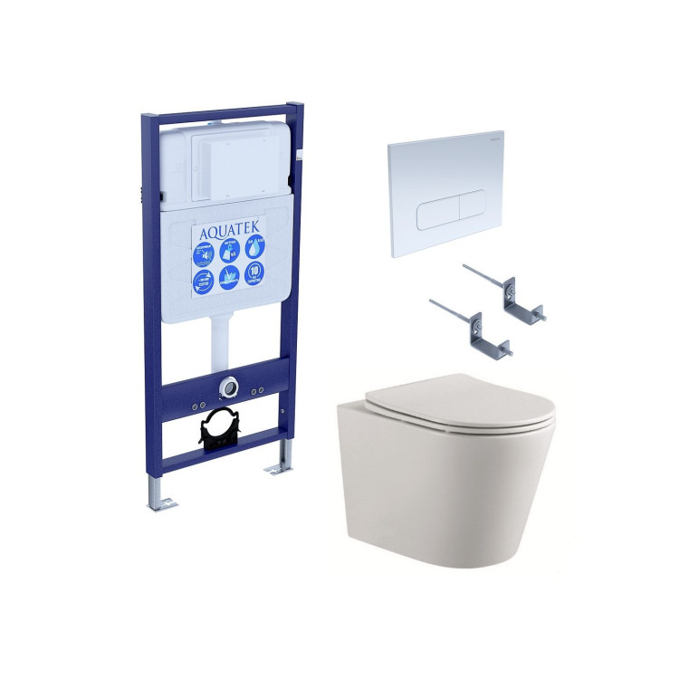 Комплект унитаз + инсталляция Aquatek SET AQUATEK ВЕГА cmp-013