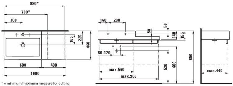 Раковина Laufen Living City 100