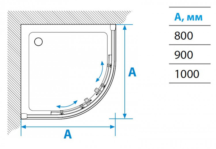 Душевой уголок Акватон Ritsa 80x80 радиальный