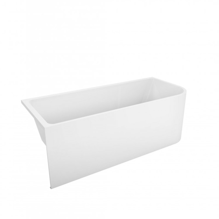 Пристенная, прямоугольная акриловая ванна в комплекте со сливом-переливом Cezares BB712-1500-730-L