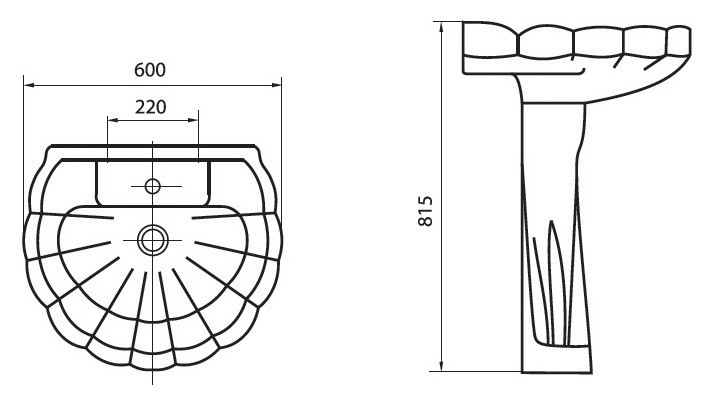 Раковина Sanita Ромашка ROMSAWB01