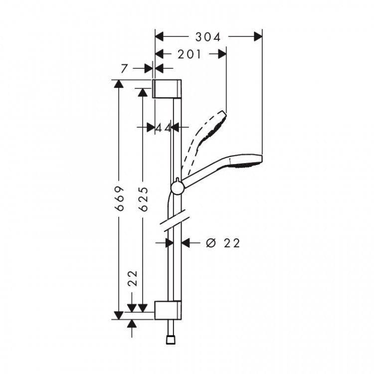 Душевой гарнитур Hansgrohe Croma Select S 26562400