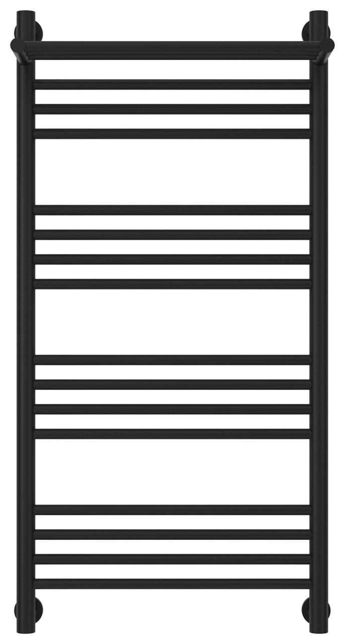 Полотенцесушитель водяной Сунержа Богема с полкой+ 1000х500 Матовый чёрный